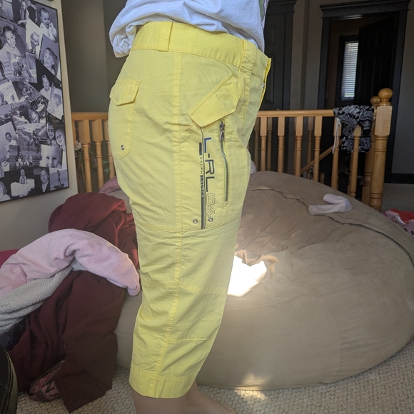 Lauren Active capri pants- bright yellow Size 14 - Picture 6 of 8